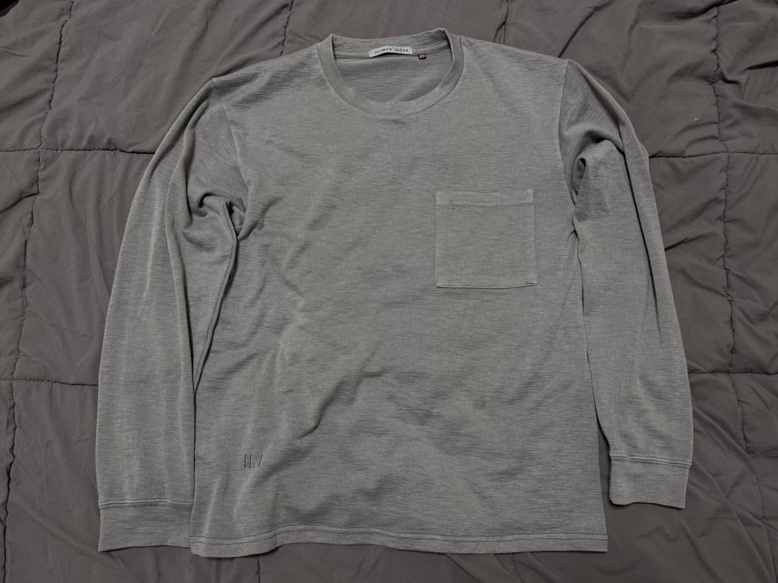 폴리테루 휴먼 포켓 롱슬리브 다이드 핑크 1사이즈 팝니다 상품이미지2