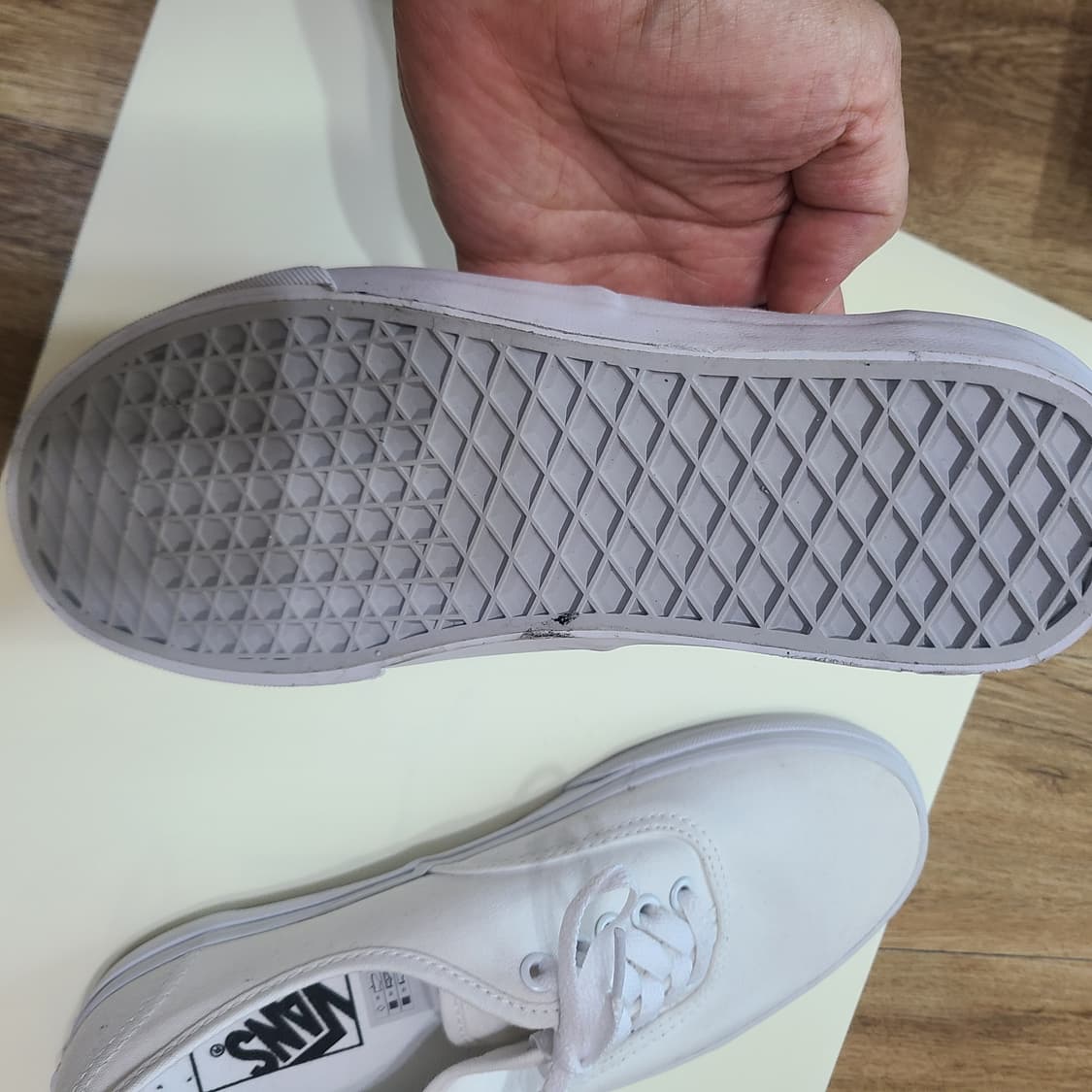 새 VANS 화이트스니커즈 245-250 상품이미지5