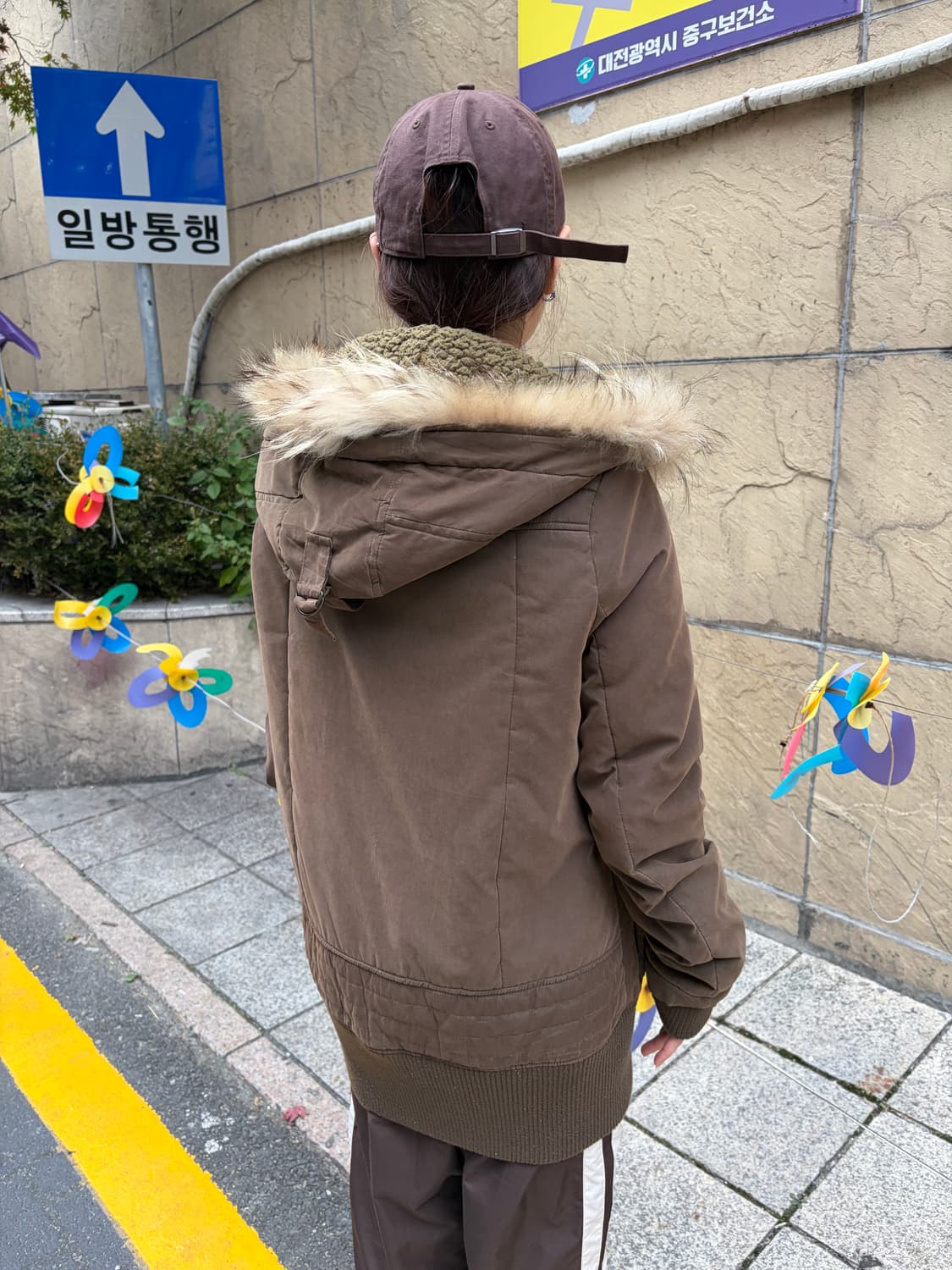 락펑크 카고 넥버클 브라운 야상 집업 자켓 상품이미지3