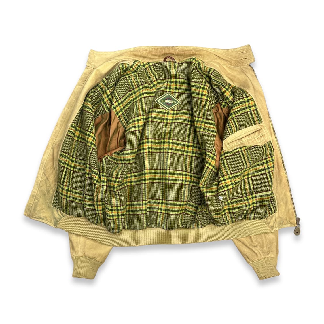 80s HUGO BOSS 레더 블루종 자켓 XL 상품이미지3