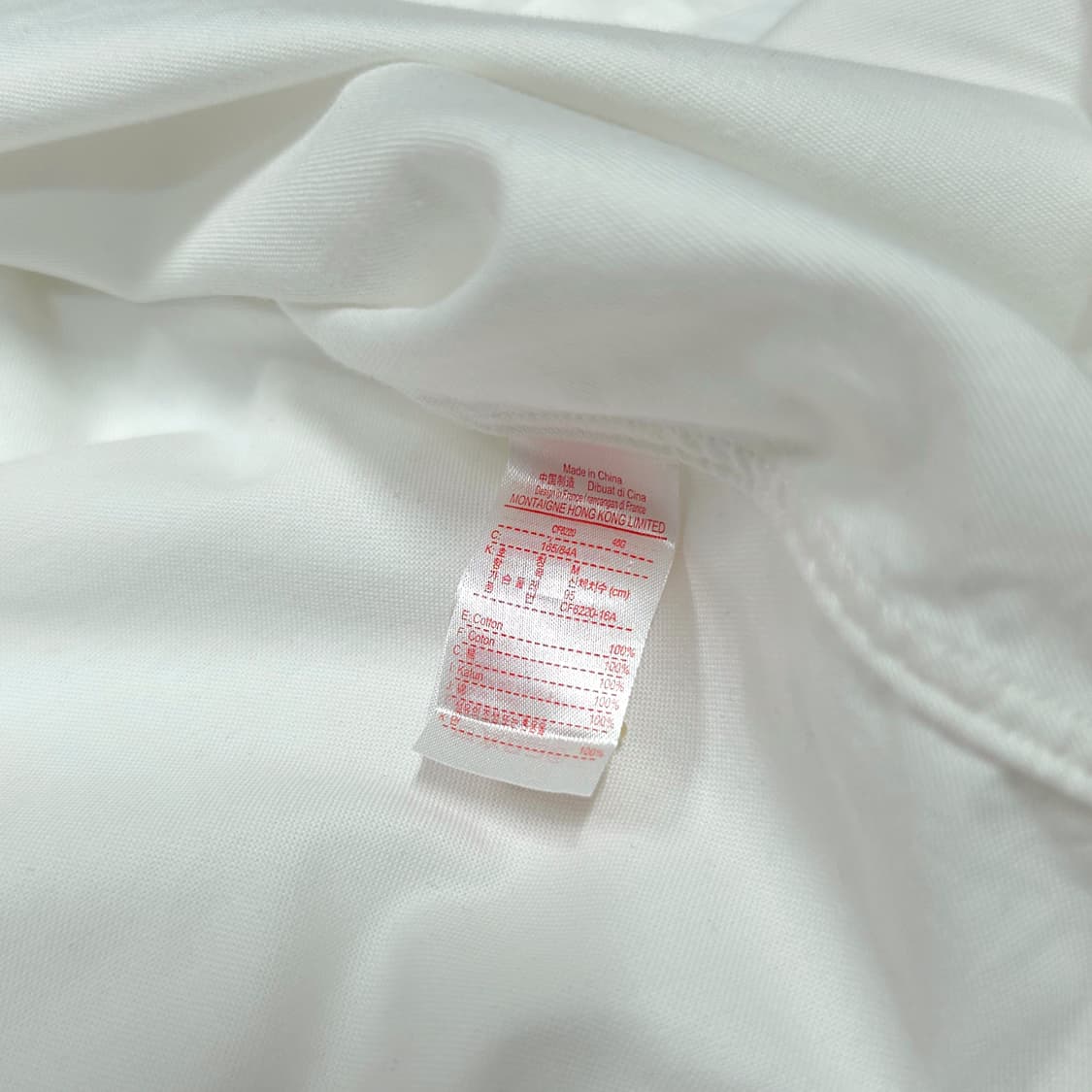 [M] 라코스테 화이트 우먼즈 코튼 긴팔셔츠 상품이미지8