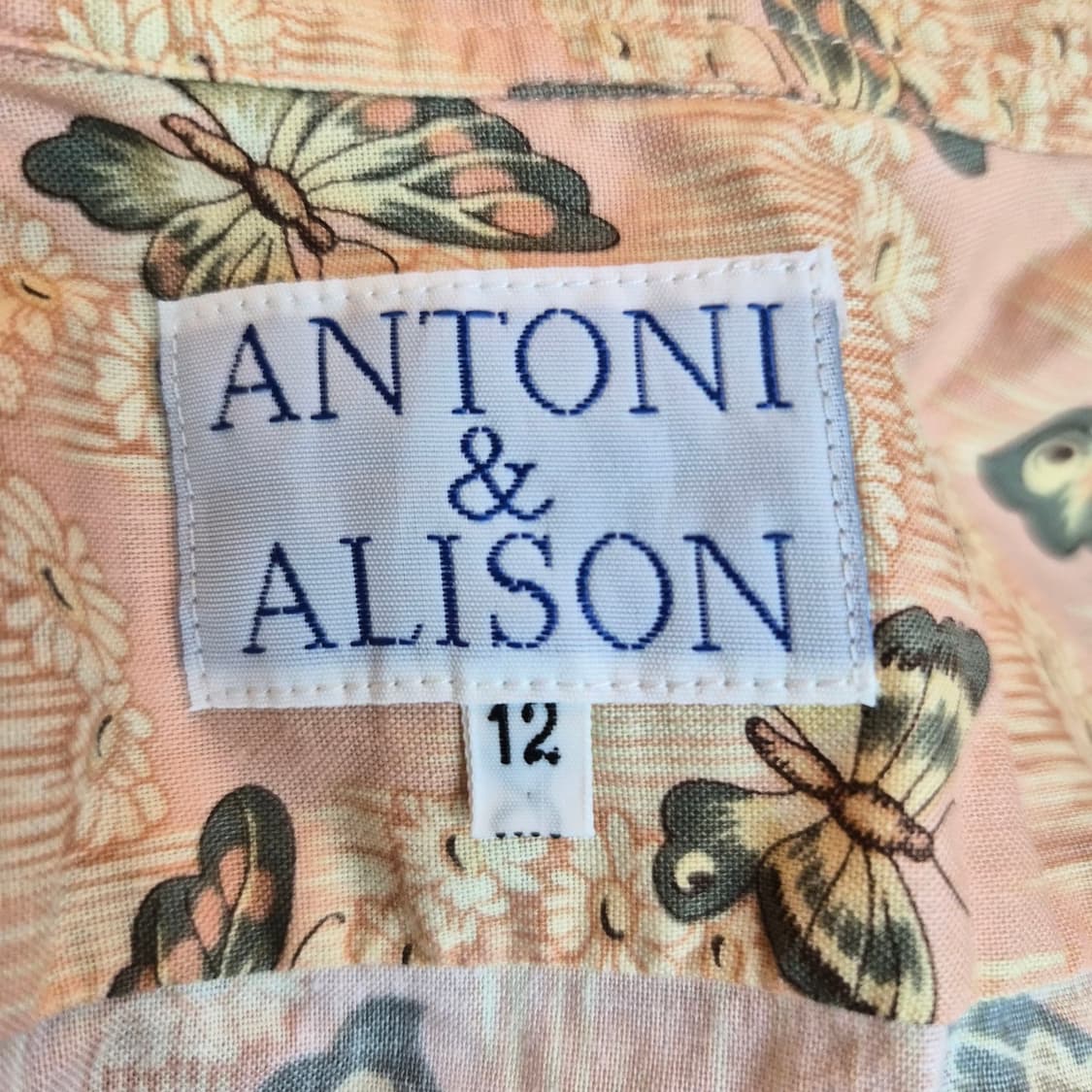 영국빈티지 ANTONI&ALISON 나비 패턴 코튼 블라우스 상품이미지9