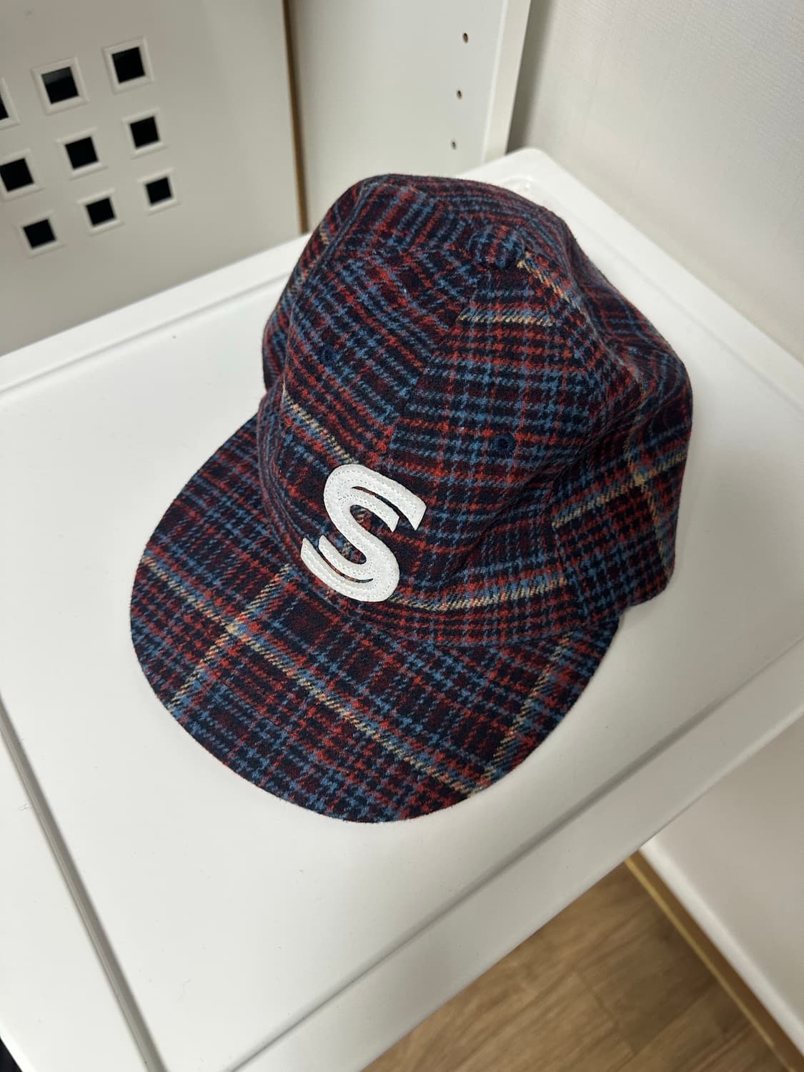 safarispot emblem patch wool check cap 상품이미지3