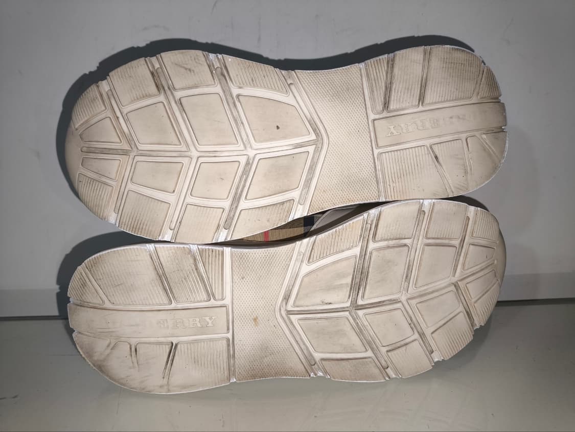 37 240mm 버버리 체크 빈티지 스니커즈 밸크로  상품이미지9