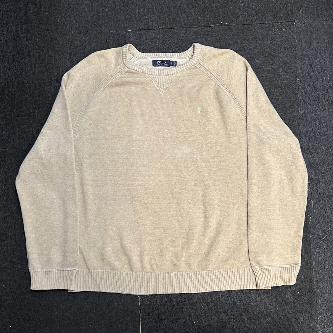 폴로 랄프로렌 베이지 신형 오트밀 니트 맨투맨 XL 상품이미지2