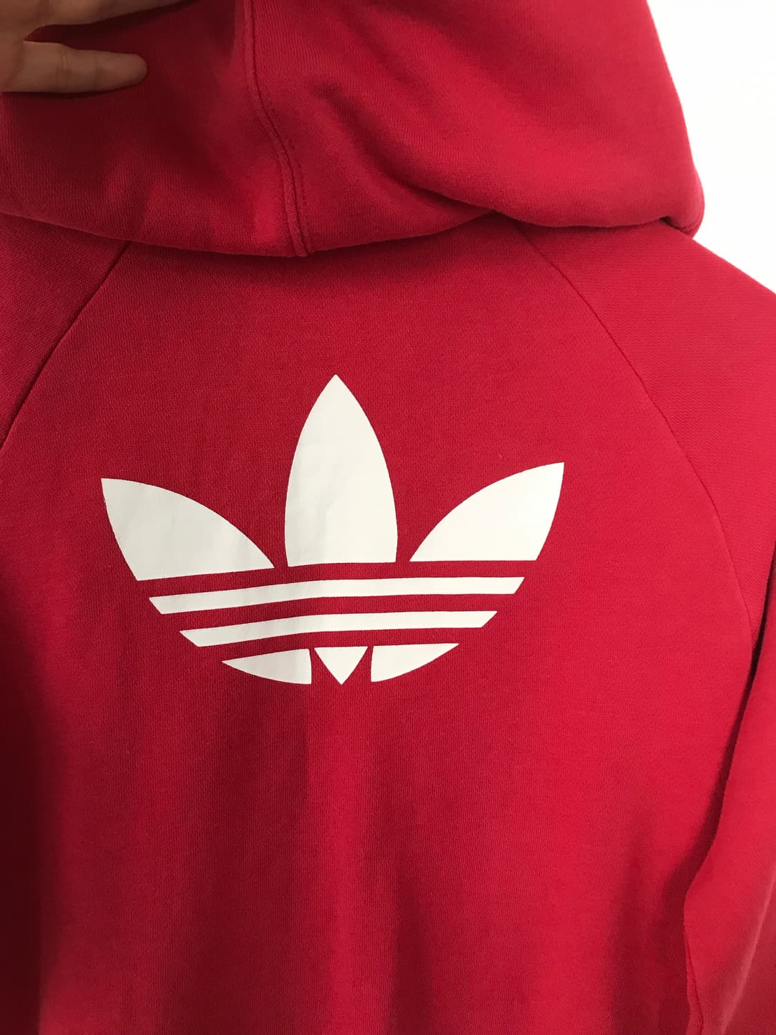 아디다스 자수로고 사이드라인 레드 후드집업 상품이미지6