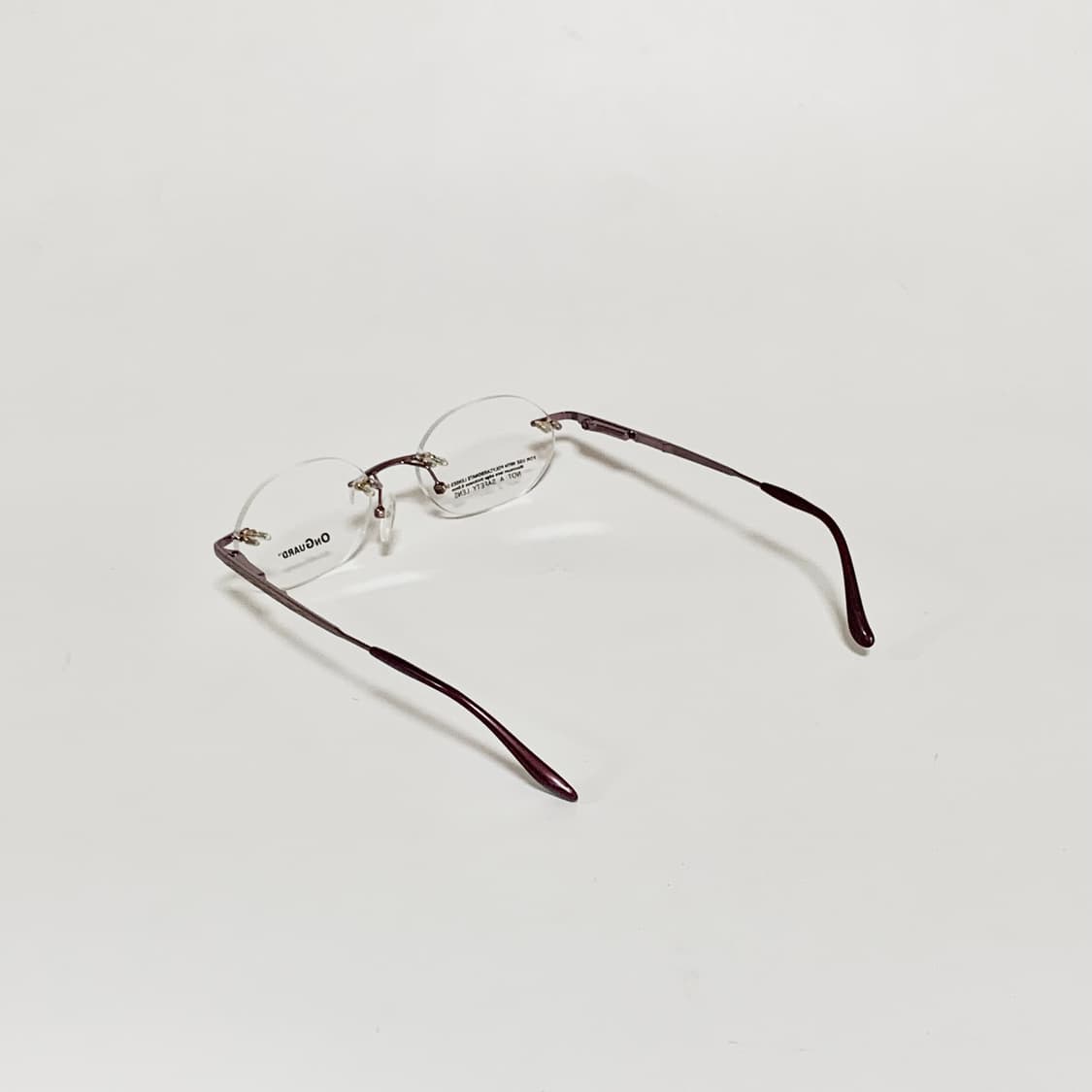 918 데드스탁 무테 슬림 라운드 오벌 초경량 라벤더 빈티지 픽키안경 상품이미지5