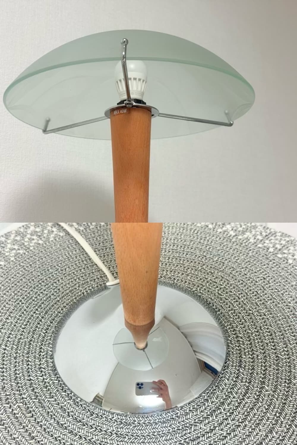 빈티지 이케아 크빈톨(KVINTOL) 우드 탁상 조명 상품이미지6