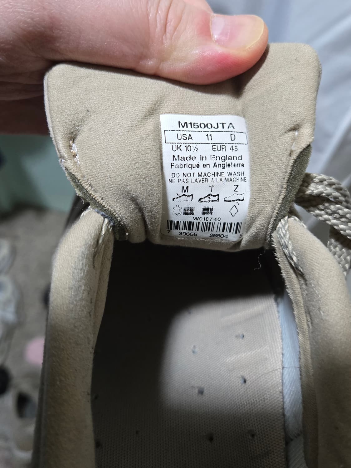 뉴발란스 1500 베이지 스니커즈 ENGLAND 290 295 10.5D 상품이미지8