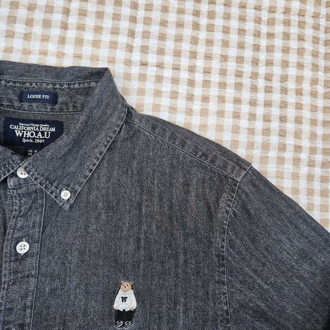 후아유 데님 셔츠 남방 남자100 상품이미지3