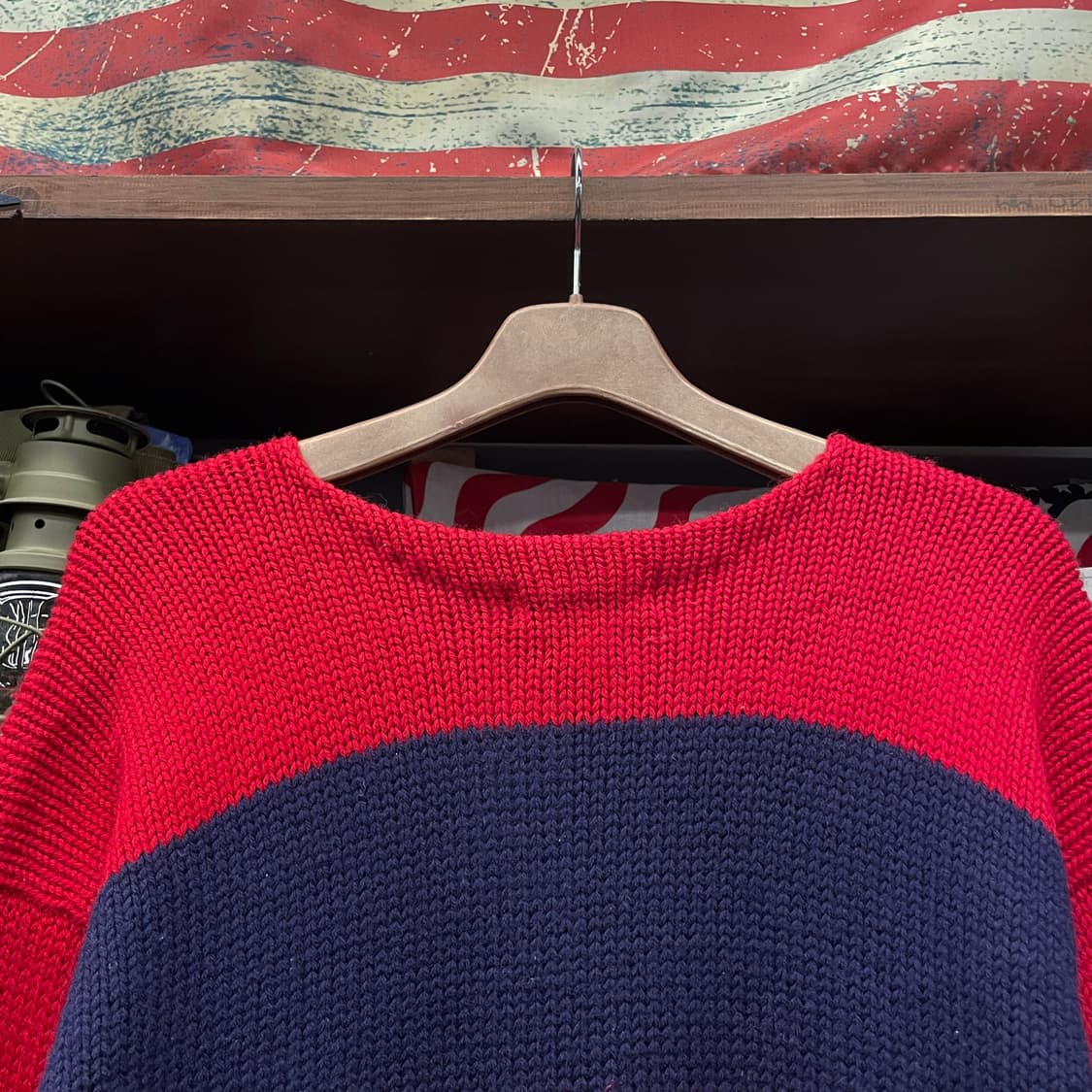 90s 폴로 랄프로렌 쿠키 패치 스트라이프 니트 스웨터 상품이미지4