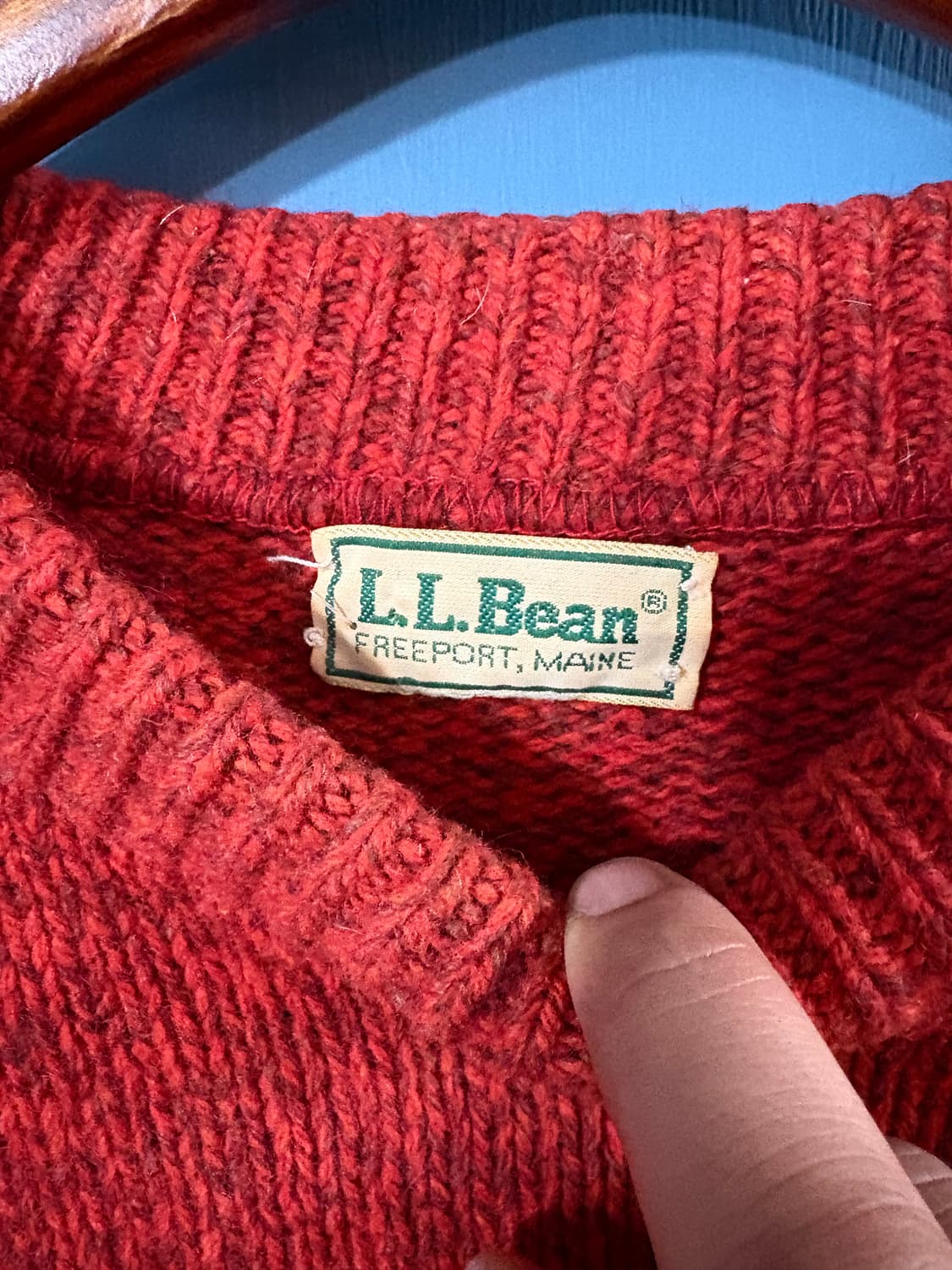 90’s  LL Bean Wool Sweater.  상품이미지4