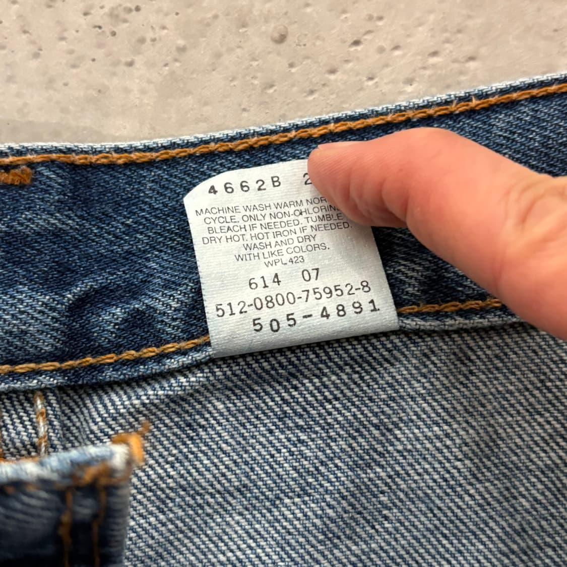 [38/32] USA🇺🇸 리바이스 505 오렌지 탭 블랙 중청 상품이미지5