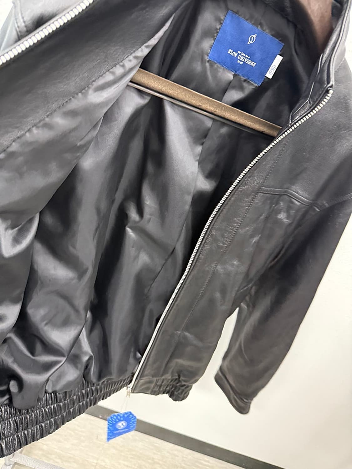 100-105) SLOW UNIVERSE 레더 블루종  상품이미지7