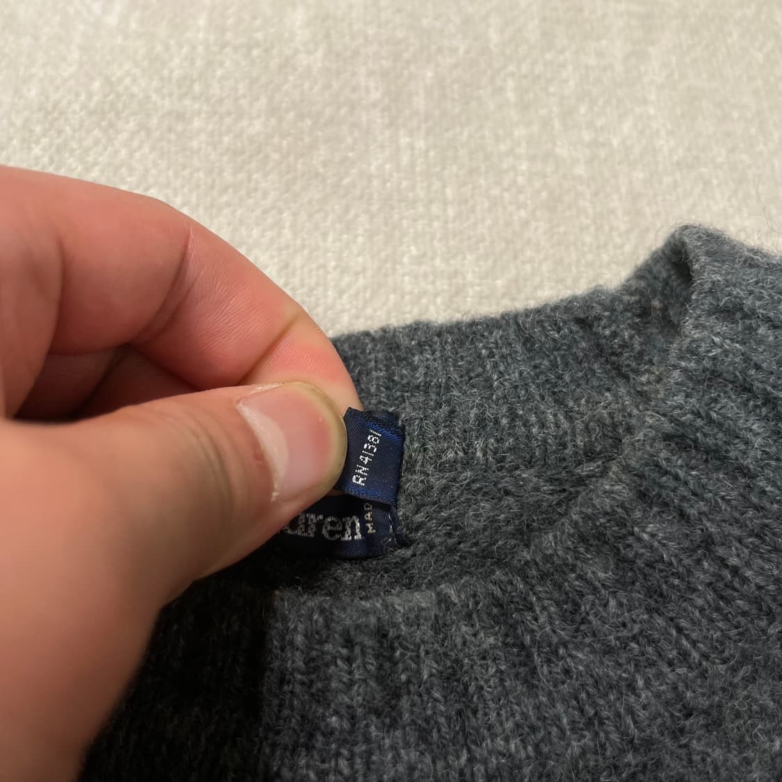 95 폴로 랄프로렌 90s 램스울 차콜 니트 상품이미지3