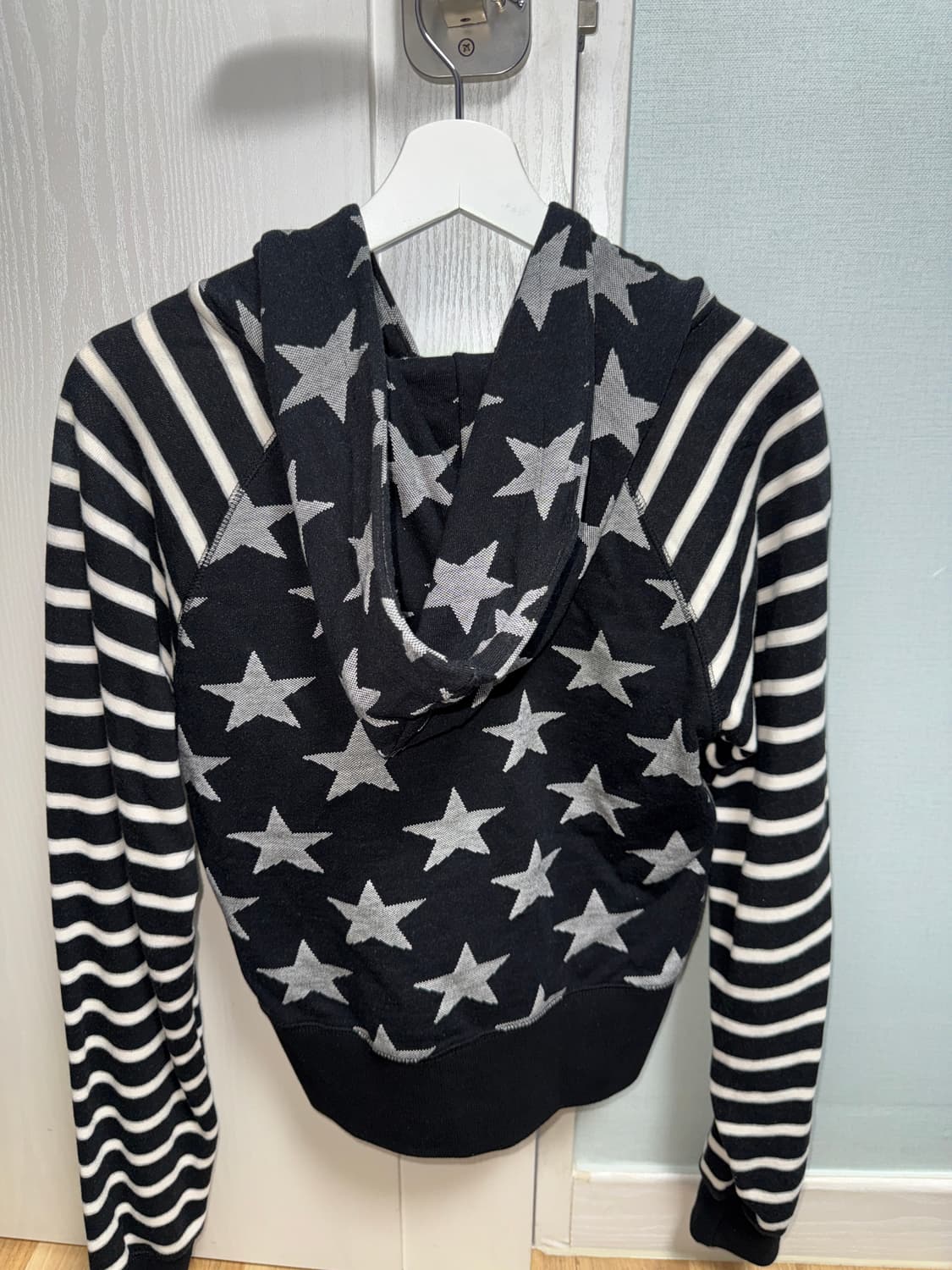 카비시 W 래글런 스타 집업 후디 블랙 상품이미지4