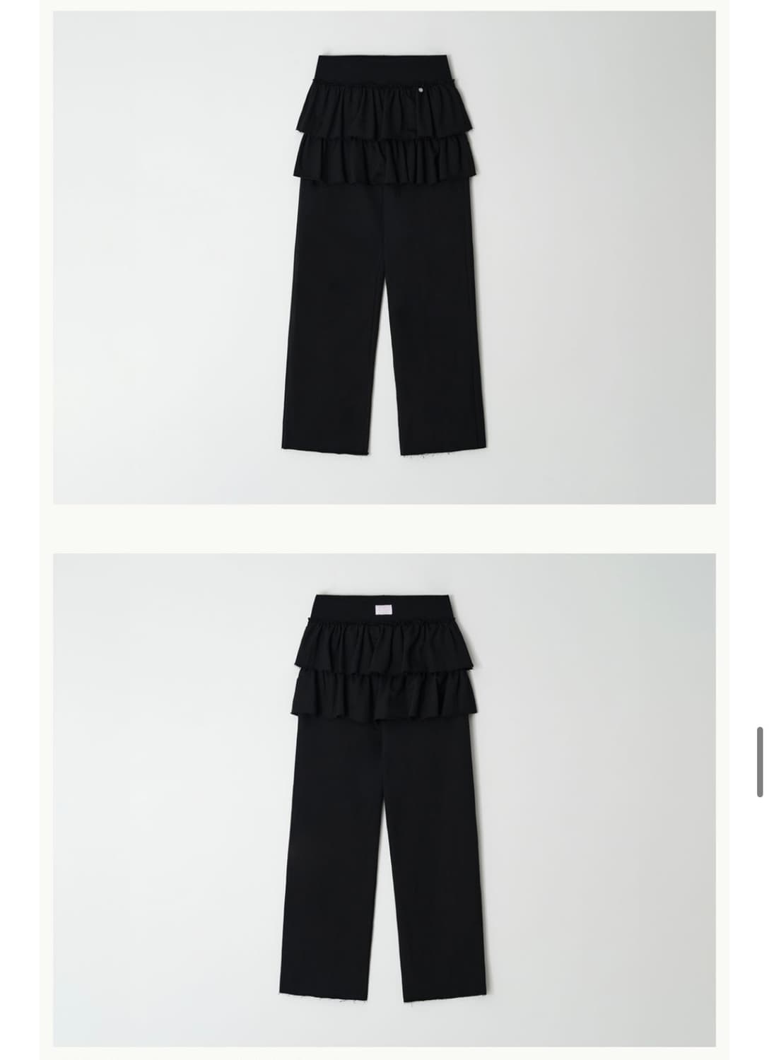 론론 캉캉 레이어드 팬츠스커트 블랙 상품이미지3