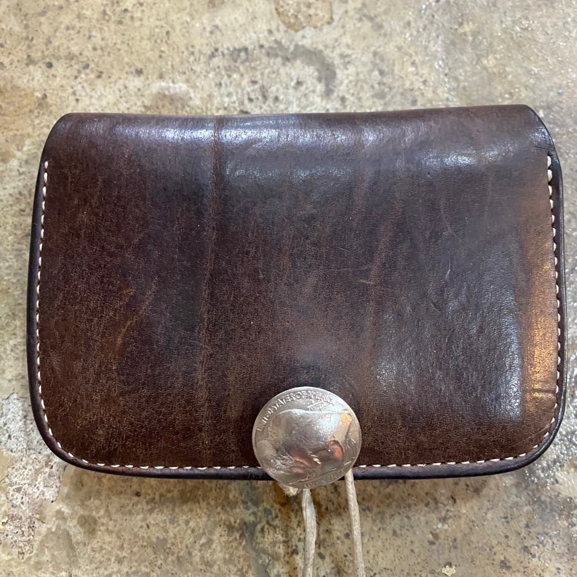 빈티지 에이징 가죽 지갑 상품이미지3