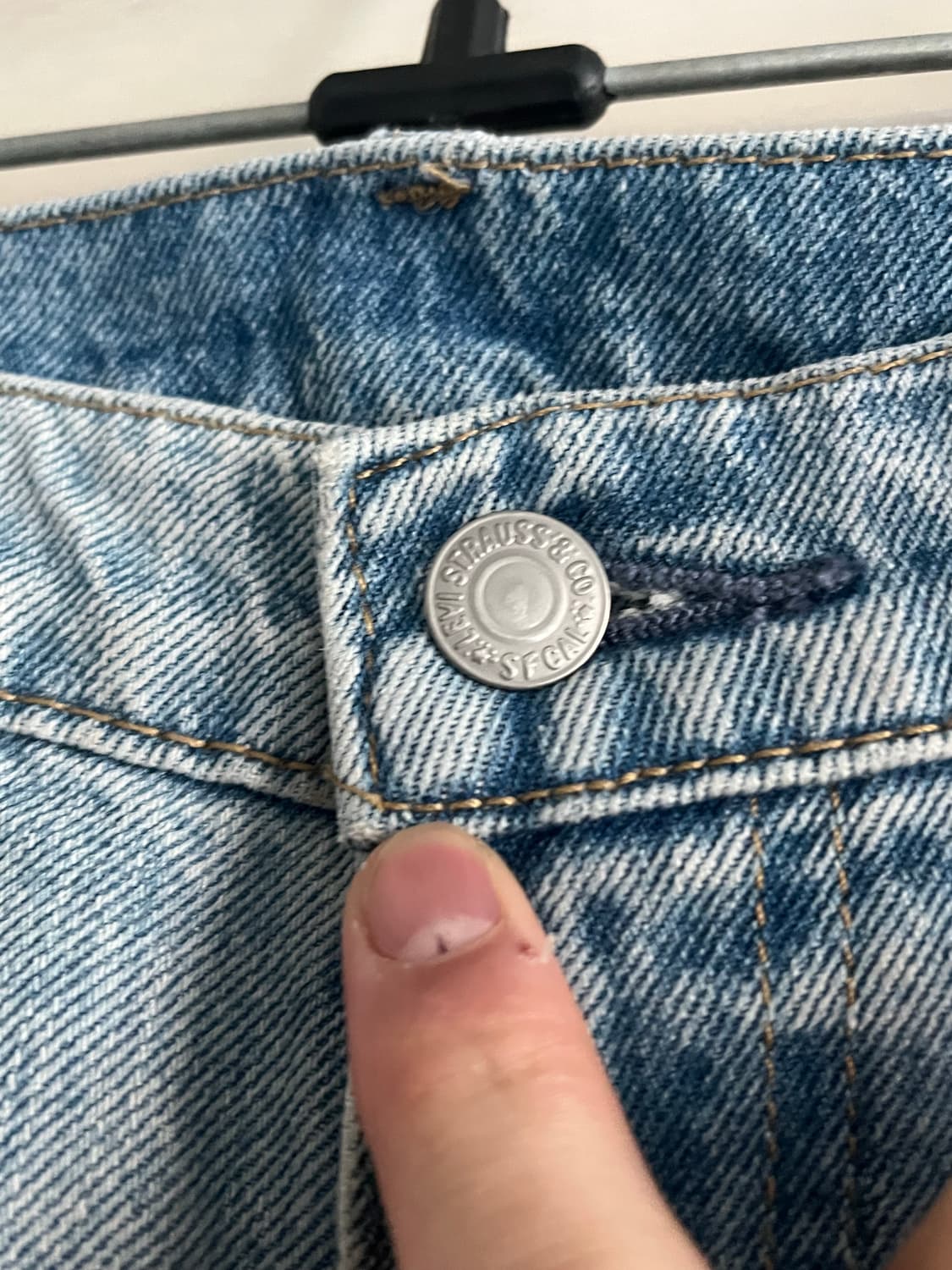 리바이스 프리미엄 하이볼 연청워싱 빅E 데미지진 청바지 데님팬츠 상품이미지3