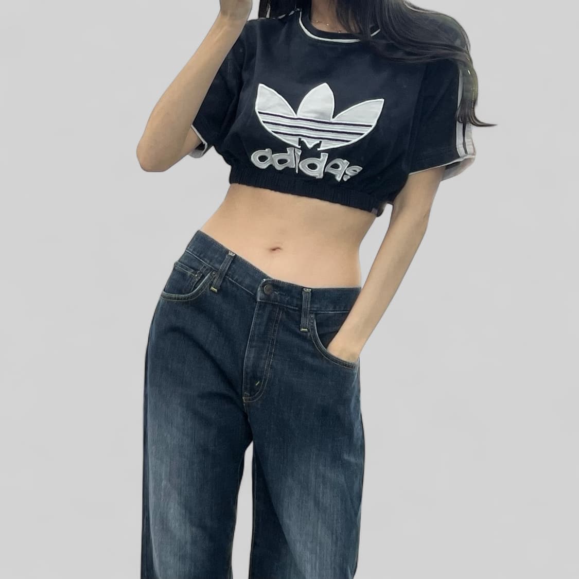 (WOMEN S)아디다스 크롭 반팔-Y292 상품이미지2