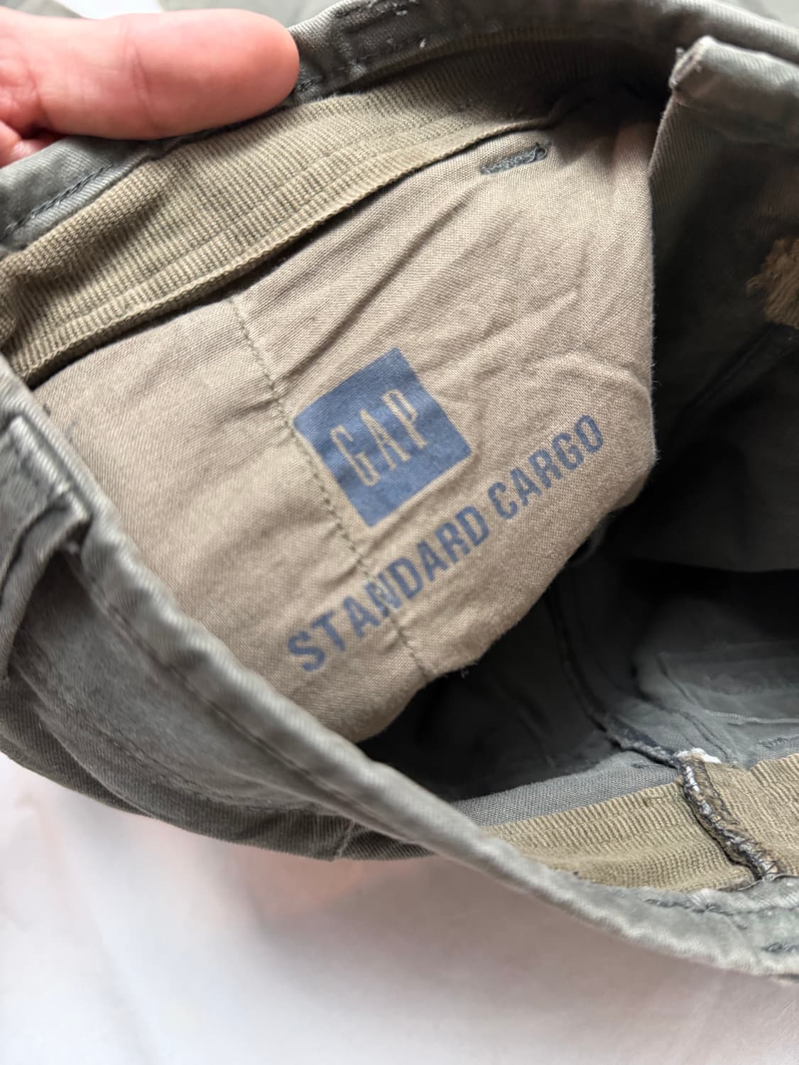 00s GAP 갭 빈티지 와이드 밀리터리 카고팬츠 올리브 그린 상품이미지5