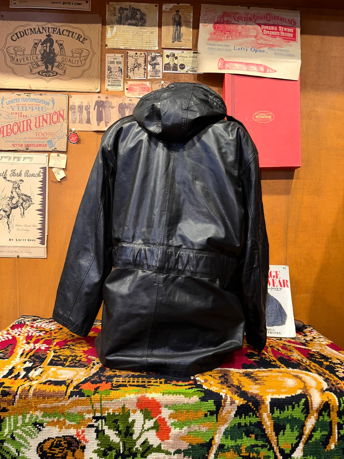 ( 2XL ) 가죽코트 가죽카코트 겨울코트 양가죽자켓 빈티지가죽 상품이미지5