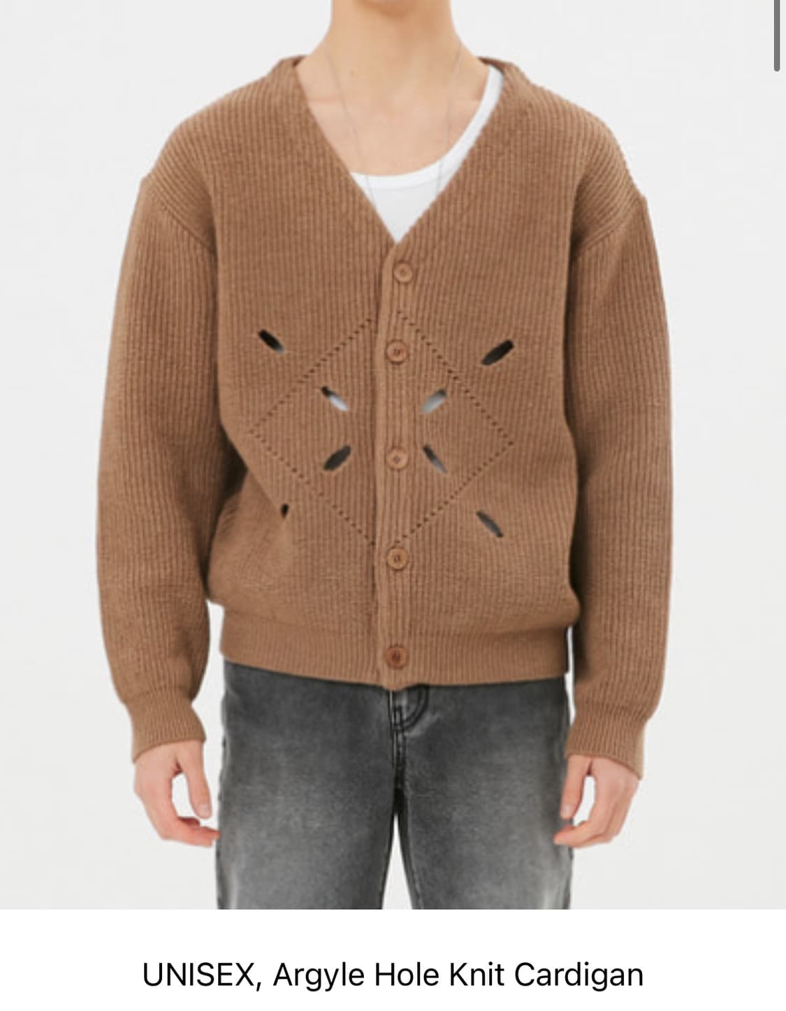 문선 브라운 가디건 상품이미지1