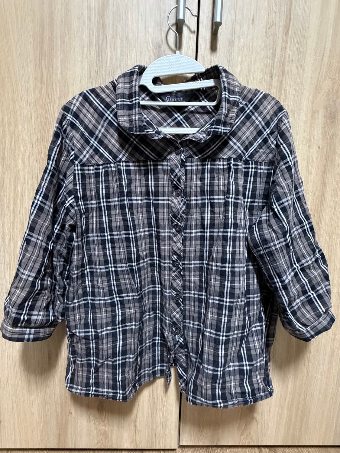 모리걸 체크 블라우스 셔츠 상품이미지1