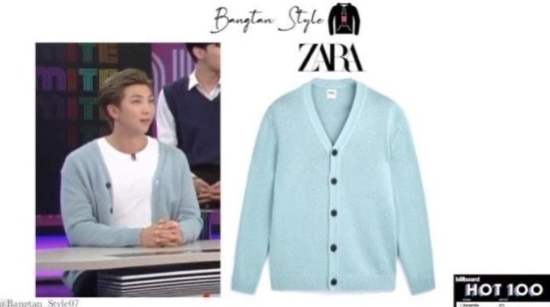 자라 브이넥 니트 가디건 (BTS RM 착용) L size 상품이미지7
