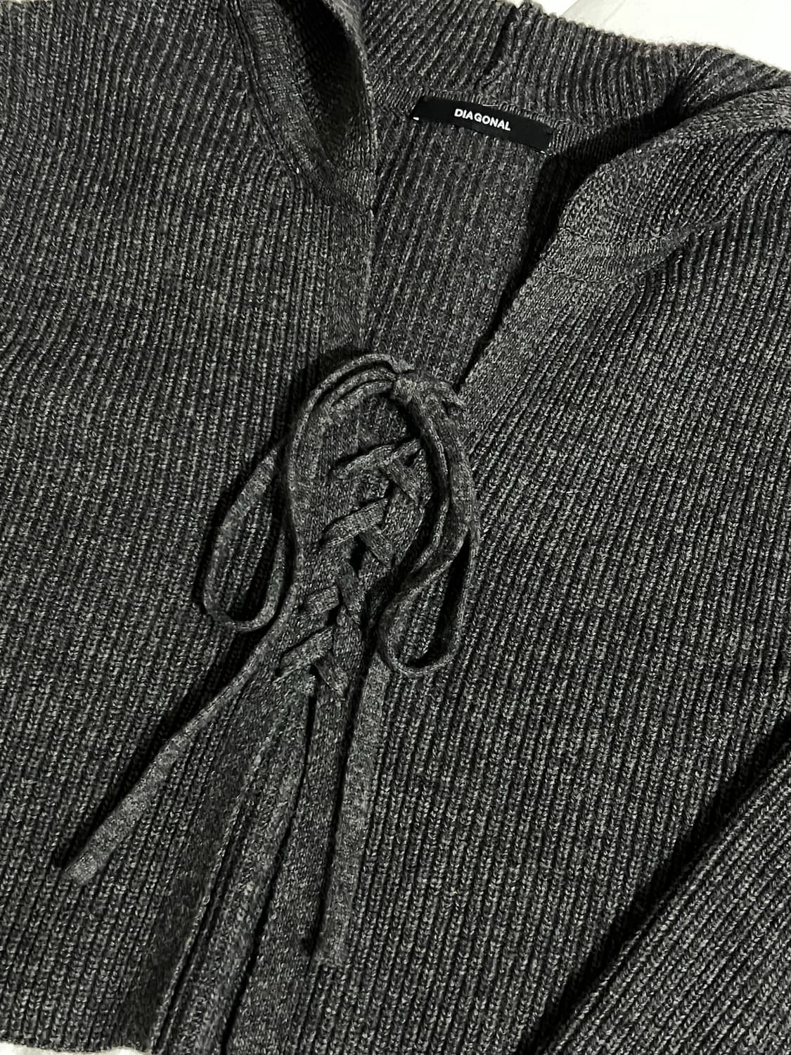 다이애그널 후드 니트 상품이미지2