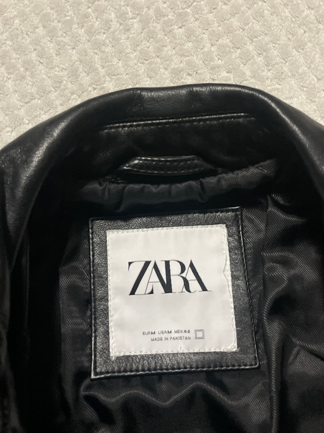 ZARA 웨스턴 무드 램스킨 양가죽 스포츠 레더 자켓 상품이미지8