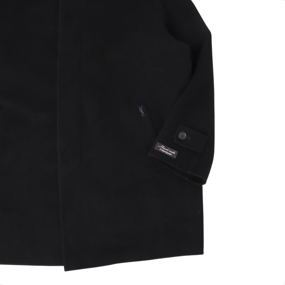 입생로랑 핸드메이드 ysl 로고 울 하프 코트 상품이미지3