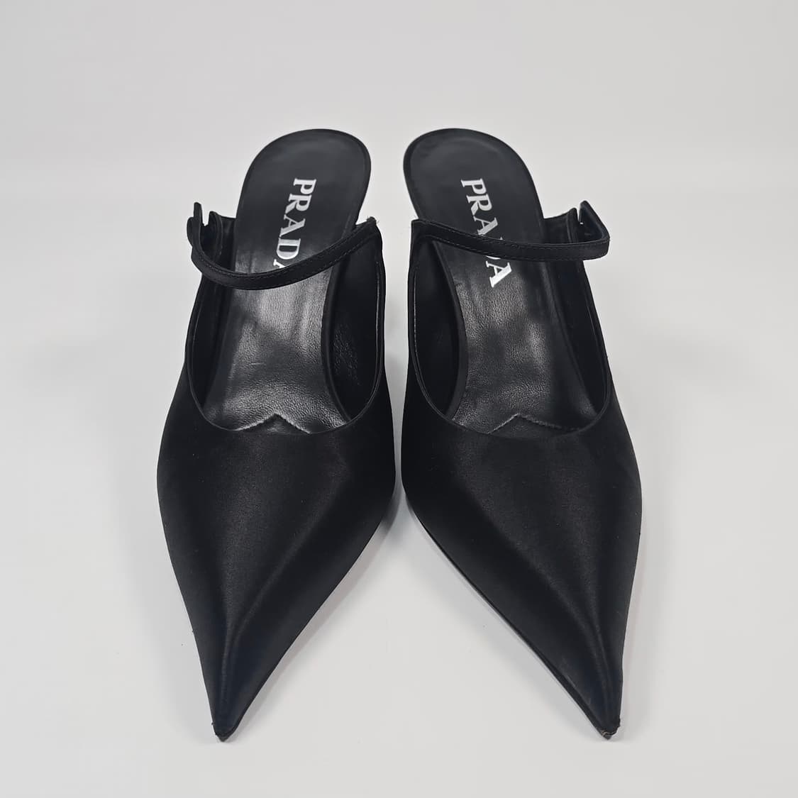 프라다 새틴 하이힐 뮬 슬링백 펌프스 ( 225 ) 상품이미지2