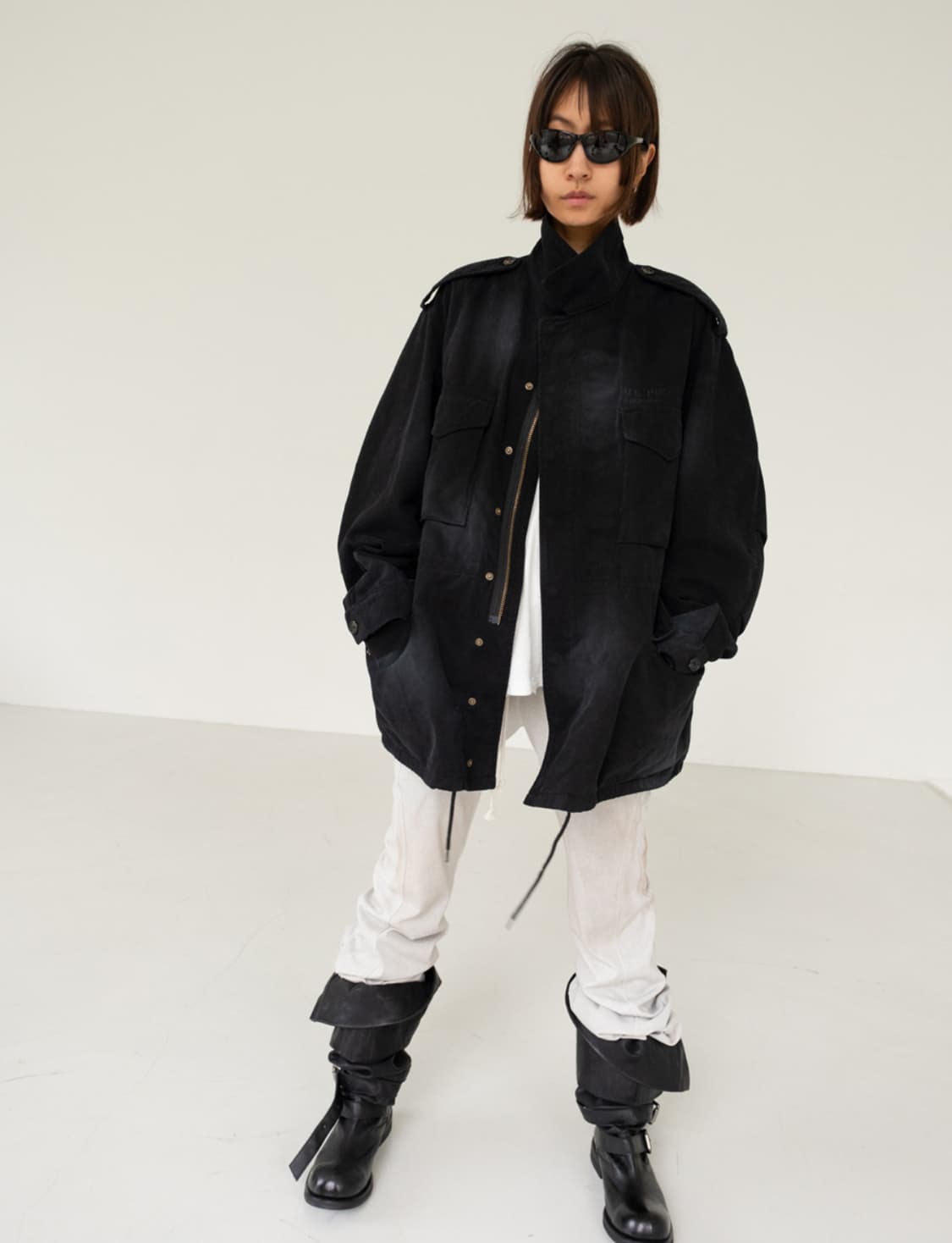 S/e/o WASHED COTTON FIELD JACKET BLACK 상품이미지1