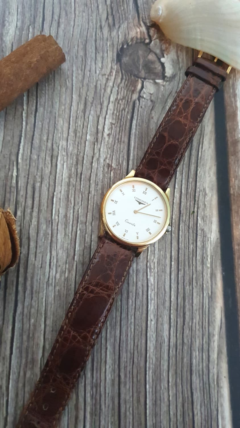 정품 론진 클래식 140.7038 남여공용 악어가죽 시계(새스트랩 포함) 상품이미지4