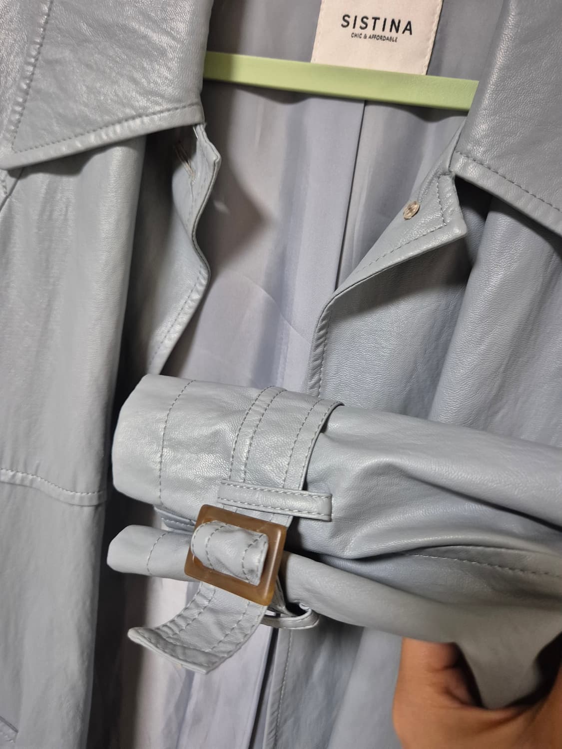 시스티나 레더 트렌치코트  상품이미지6