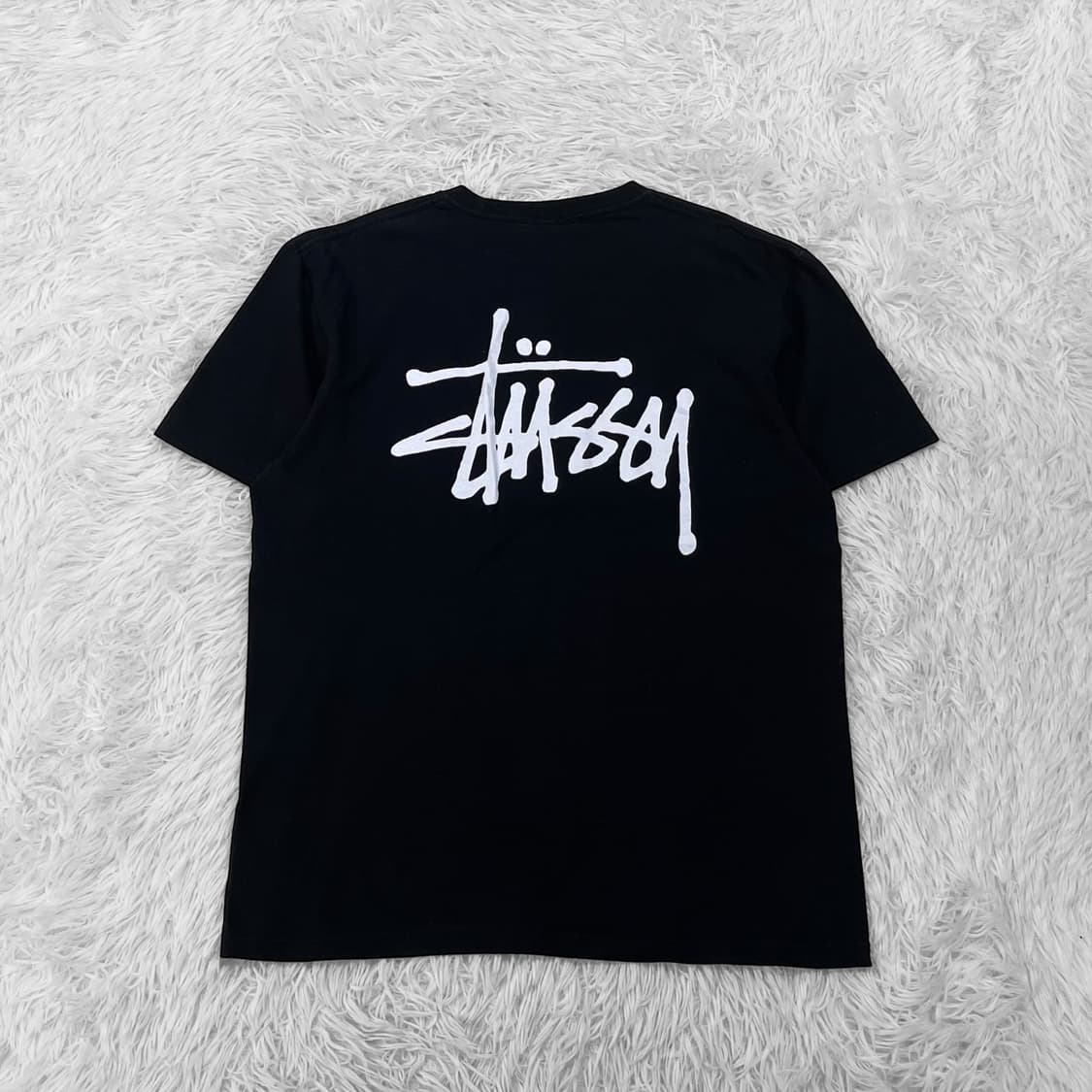 스투시 베이직 로고 반팔티 블랙 상품이미지2