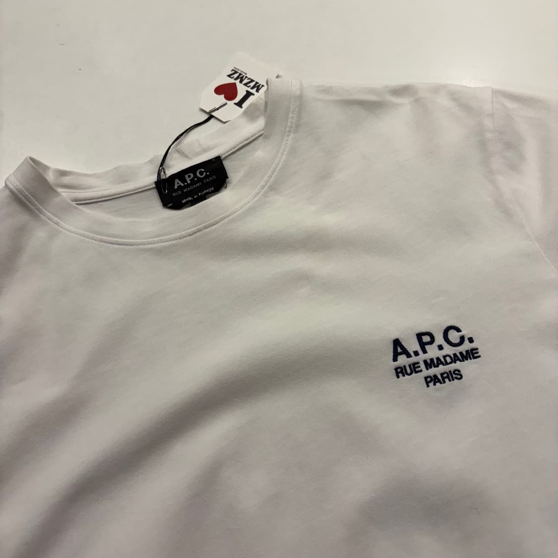 [L] A.P.C. 아페쎄 화이트 반팔 티셔츠 C920 상품이미지3