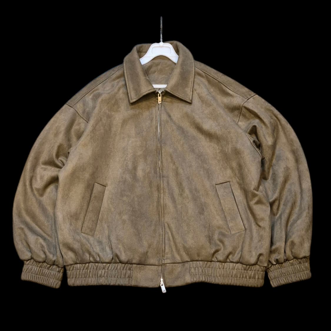 FREE(착샷잇음) 카키 스웨이드 블루종자켓  상품이미지1