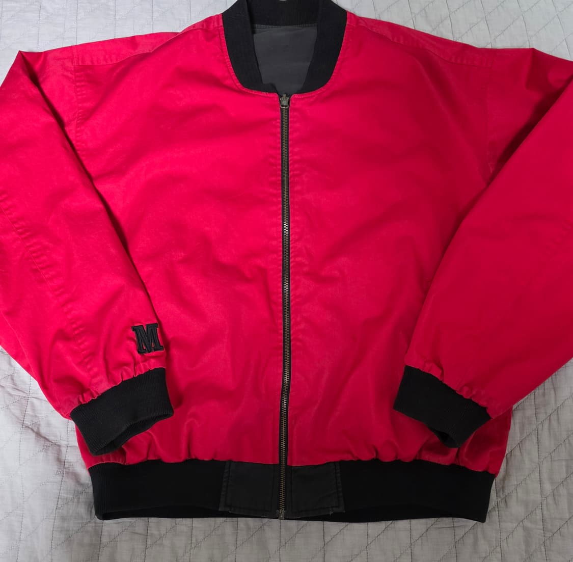 [XL] 90s 빈티지 말보로 리버시블 봄버 자켓 블랙/레드 쿨컨디션 상품이미지7