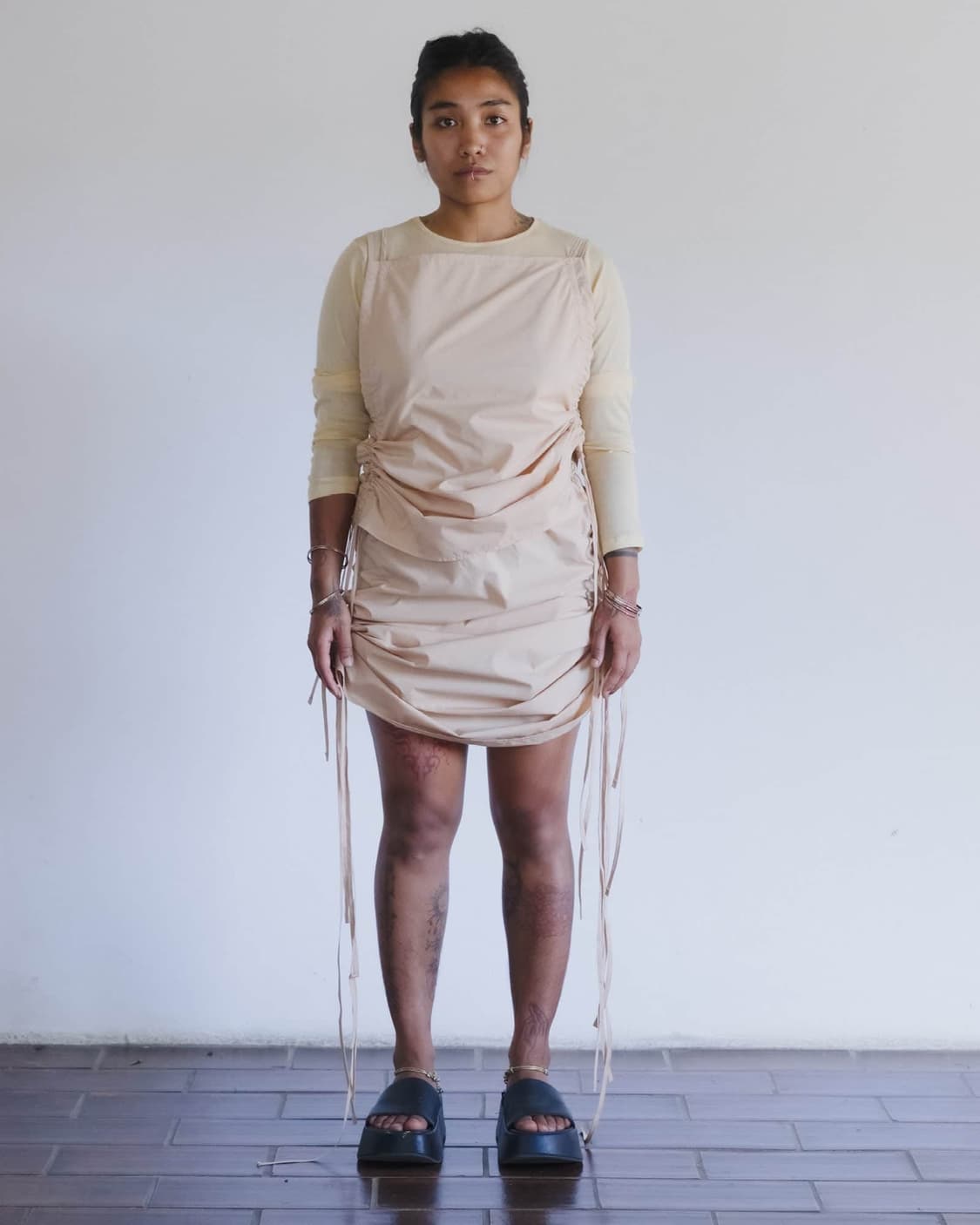 [XS,S,M]베이스레인지 Pictorial 스트링 탑/샌드 상품이미지4