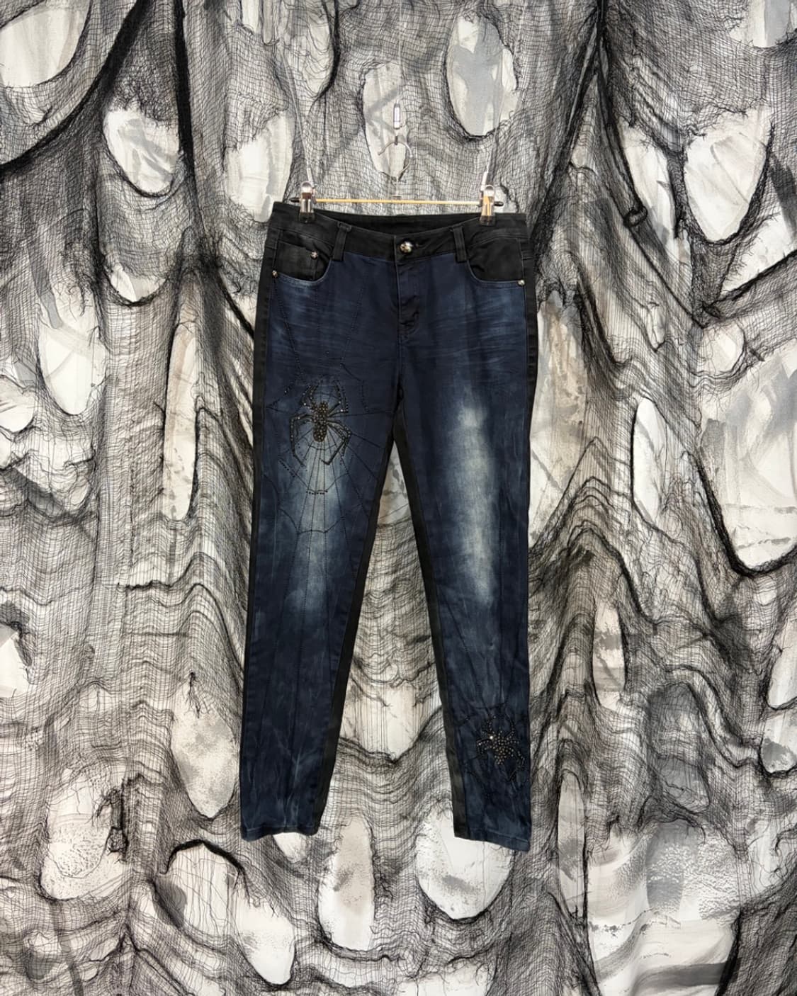 Y2K cubic spiderweb washing tie dye pant 상품이미지2