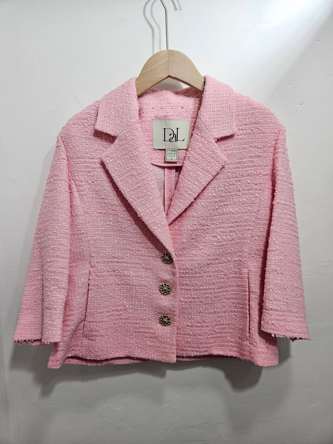 DaL 핑크 트위드 반팔 자켓  상품이미지3