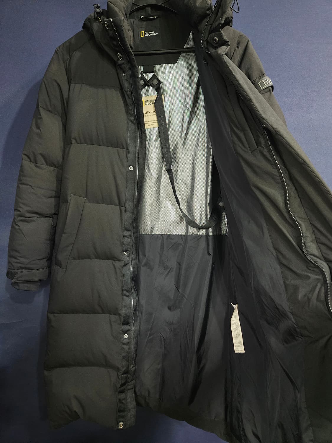 내셔널지오그래픽 블랙컬러 남성 95 덕다운 롱패딩  상품이미지8