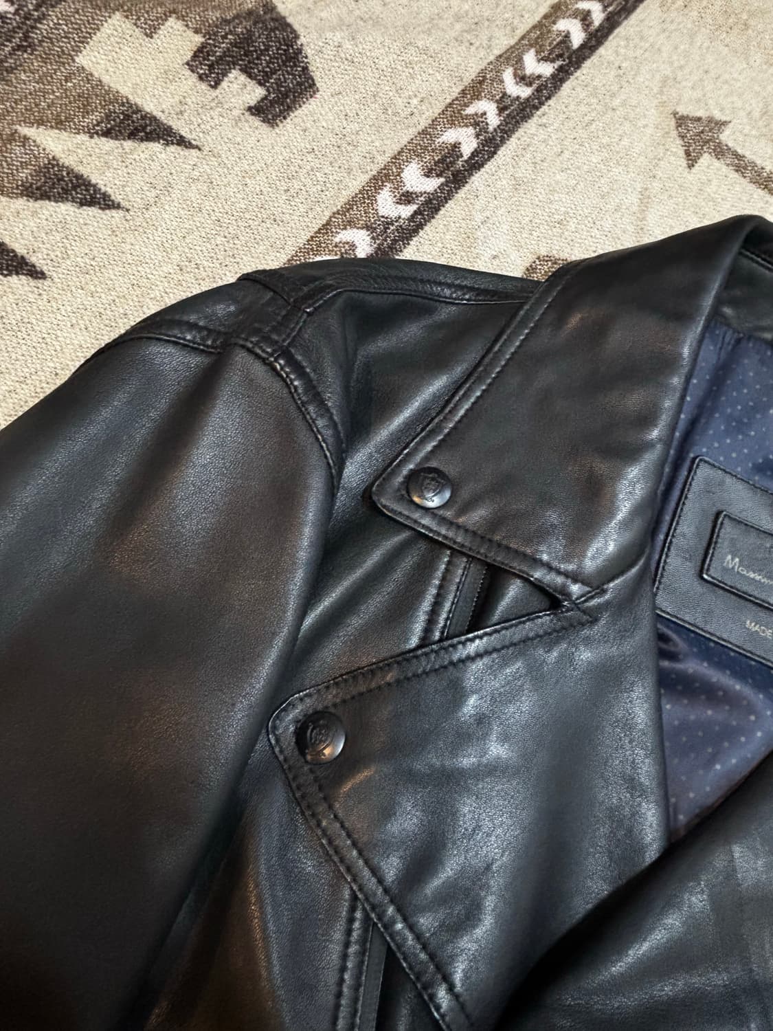 마시모두띠(Massimo Dutti) 양가죽 라이더 자켓  상품이미지6