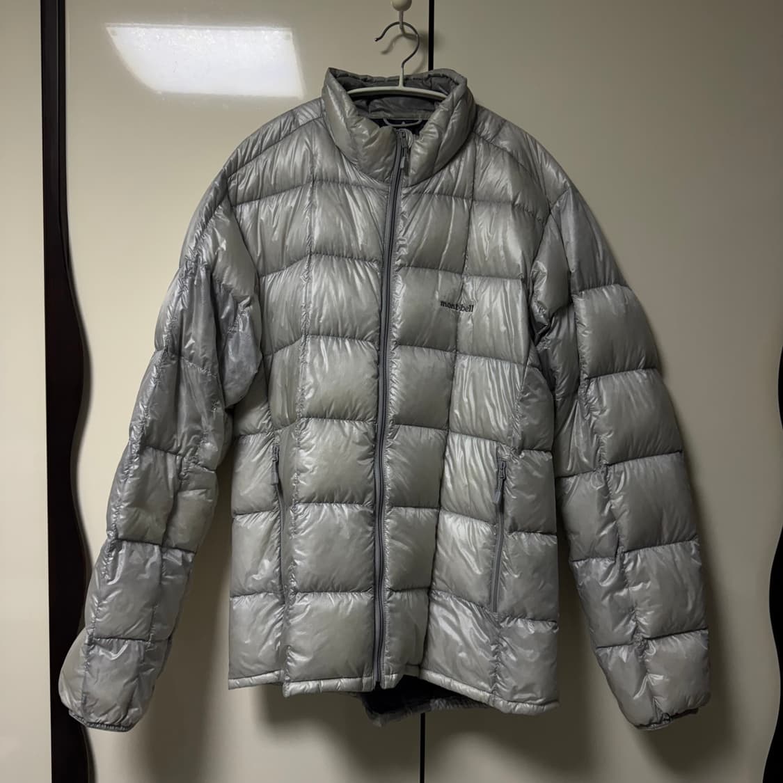 몽벨 슈페리어 다운 자켓 화이트그레이 L 상품이미지3