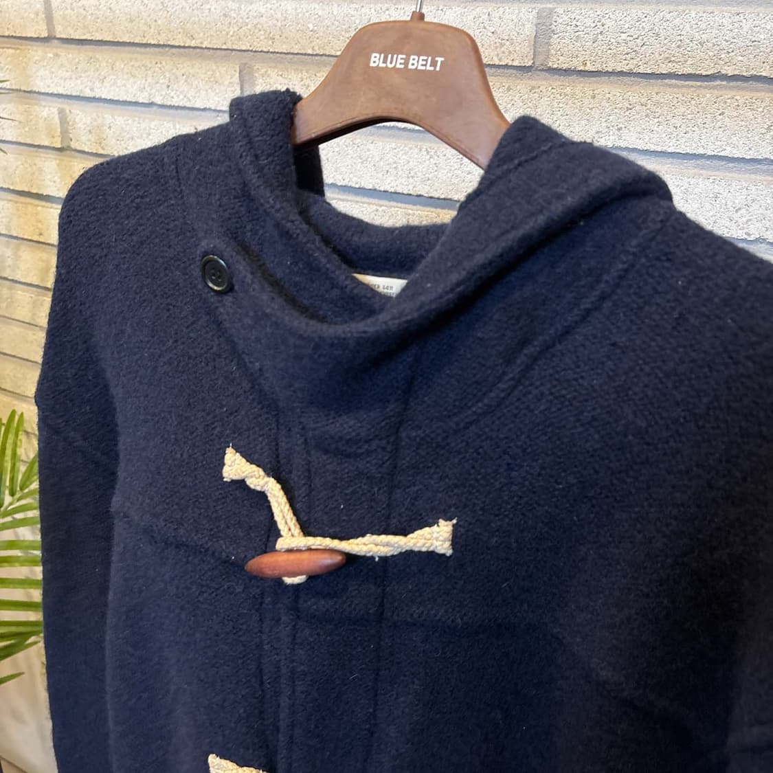 JPN VINTAGE 떡볶이 후드 코트 투포켓 토글 버튼 디테일 네이비 상품이미지6