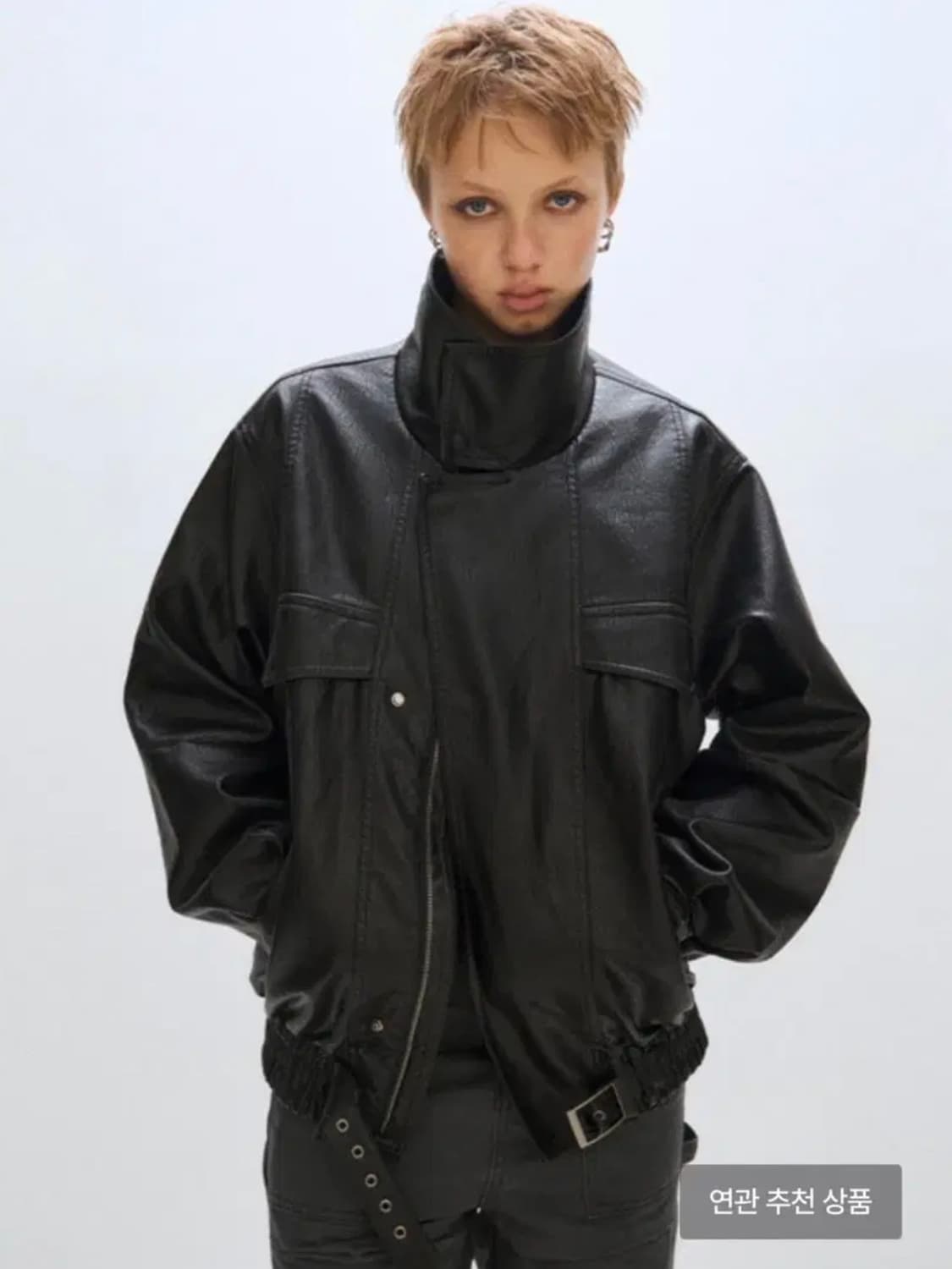 구해요) 플리즈프로젝트 레더 자켓 상품이미지1