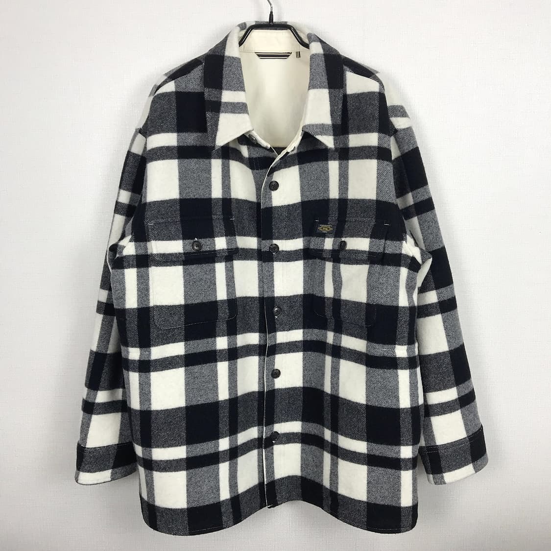 헤지스 울 체크 셔츠형 자켓 점퍼 남성115 상품이미지2