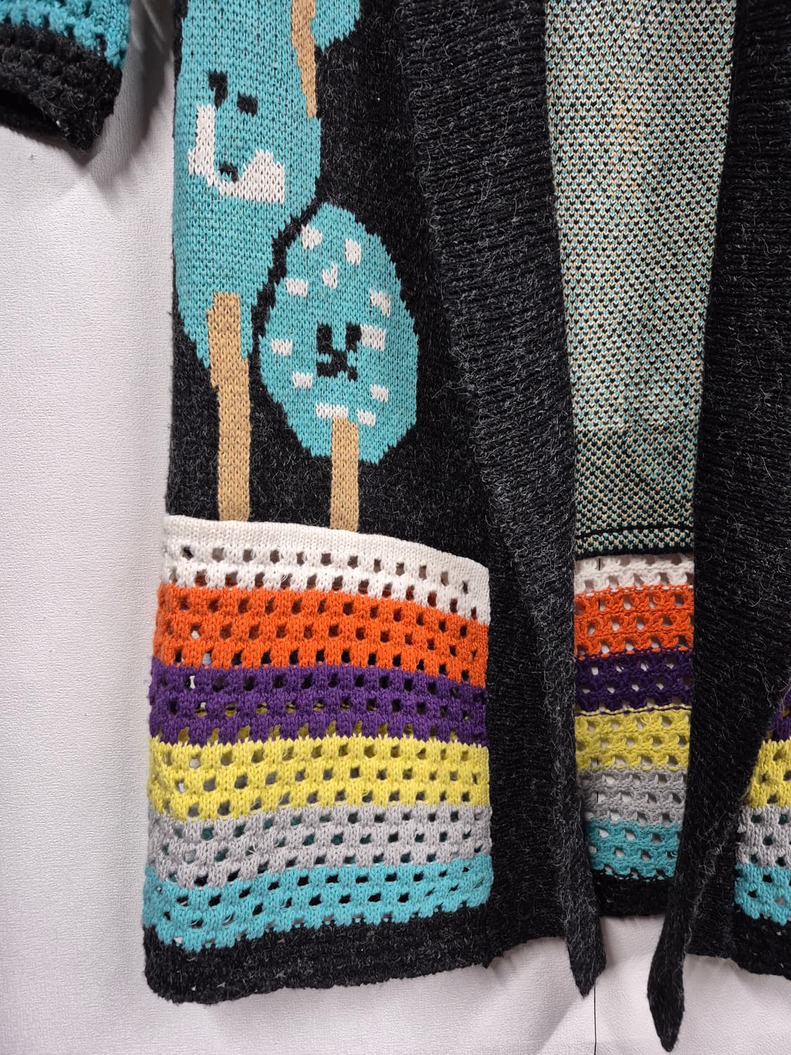 페인팅 니트 롱가디건  상품이미지3